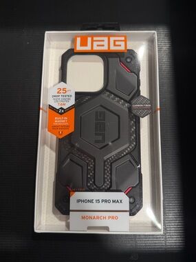 UAG Monarch Pro Case With Magsafe For iPhone 15 Pro Max- Carbon Fiber